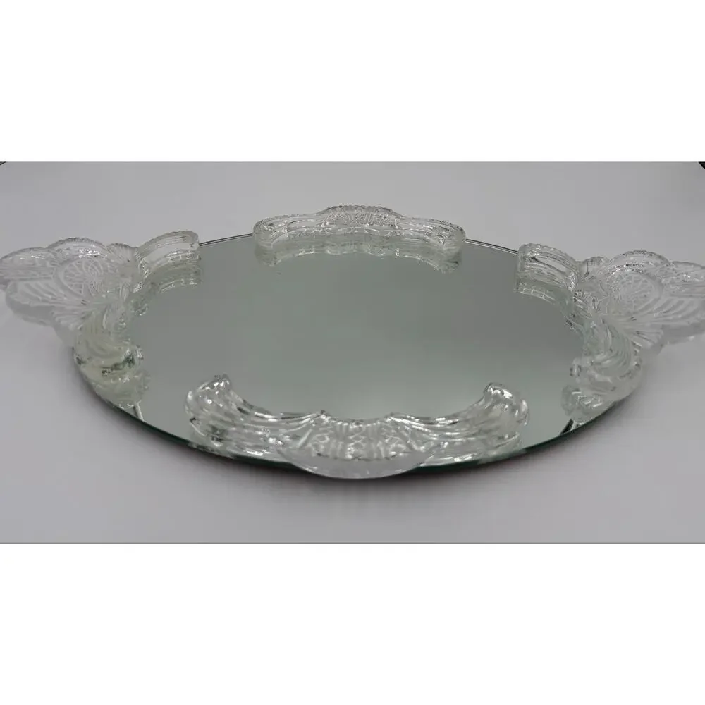 1990's Shannon Crystal by Godinger Mirrored Vanity Tray